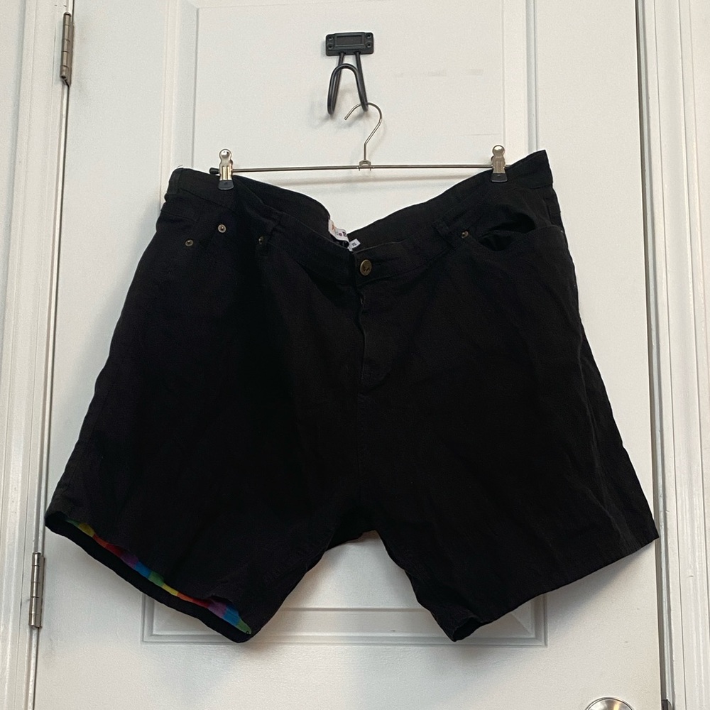 Black Plus Size Shorts Pride Bunny Size 28